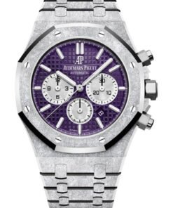 Audemars Piguet Royal Oak Selfwinding Chronograph Frosted White Gold Purple Dial LIMITED EDITION OF 200 (Ref # 26331BC.GG.1224BC.01)