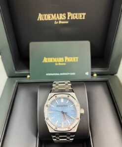Alternative view of Audemars Piguet Royal Oak Selfwinding Ice Blue Dial 77451ST.ZZ.1361ST.03