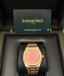 Alternative view of Audemars Piguet Royal Oak Selfwinding Rose Gold Pink Dial 34mm Royal Oak Selfwinding Ref. 77450OR.OO.1361OR.01