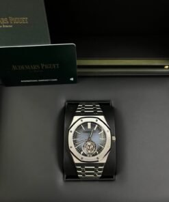 Alternative view of Audemars Piguet Royal Oak Steel Blue Dial 50th Anniversary Tourbillon 26730ST.OO.1320ST.01