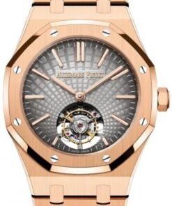 Audemars Piguet Royal Oak Tourbillon Rose Gold Grey Index Dial 26530OR.OO.1220OR.01