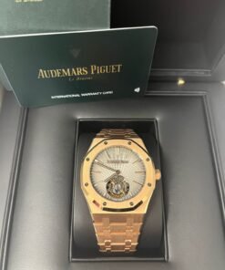 Alternative view of Audemars Piguet Royal Oak Tourbillon Rose Gold Grey Index Dial 26530OR.OO.1220OR.01