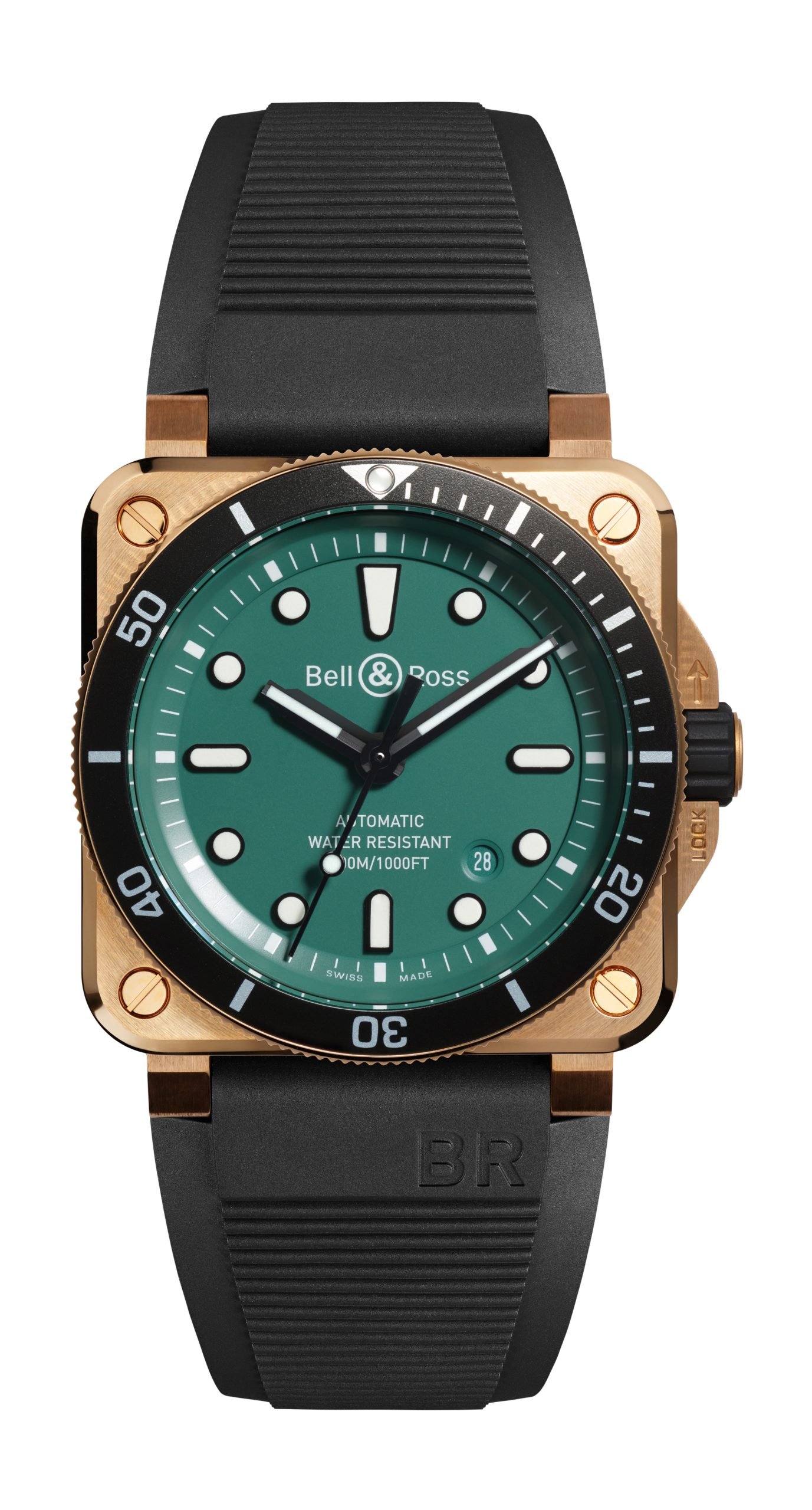 BR 03-92 Diver Black & Green Bronze