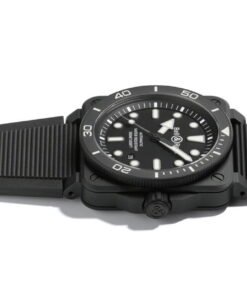 Alternative view of BR 03 Diver Black Matte Ceramic
