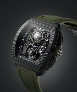 Alternative view of Flying Tourbillon Sport GMT Carbon Fern Green