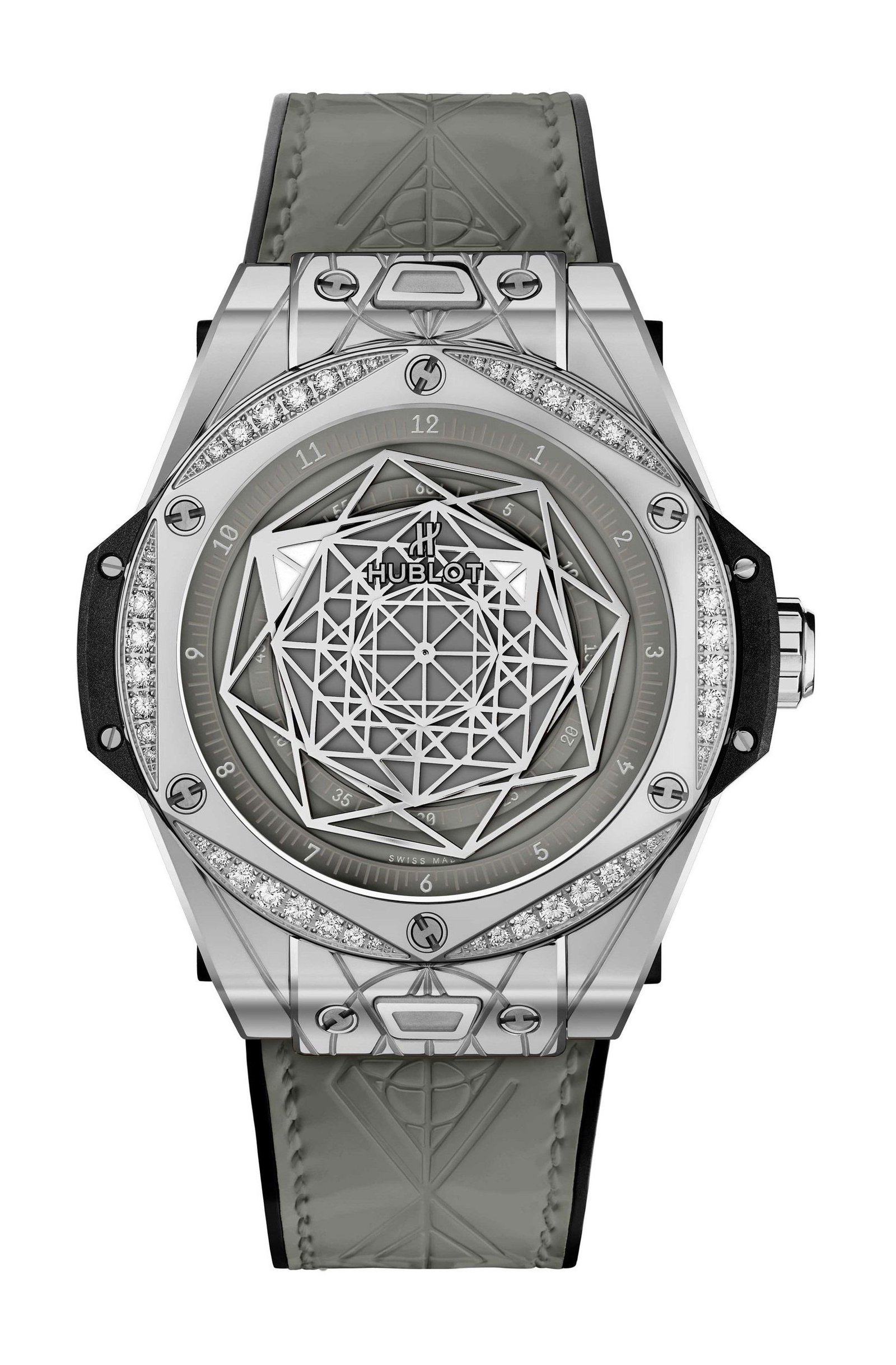 Big Bang One Click Sang Bleu Steel Grey Diamonds