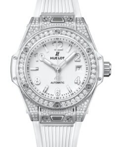 Big Bang One Click Steel White Pavé 33mm