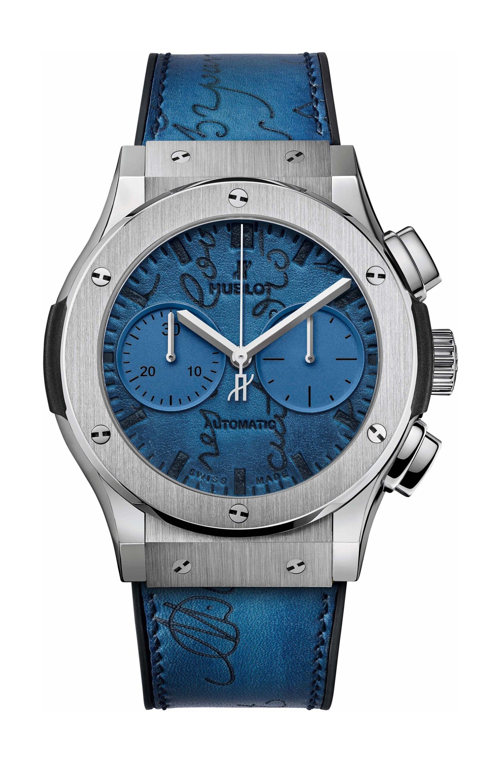 Classic Fusion Chronograph Berluti Scritto Ocean Blue