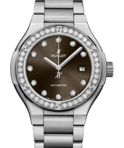 Classic Fusion Titanium Brown Diamonds Bracelet