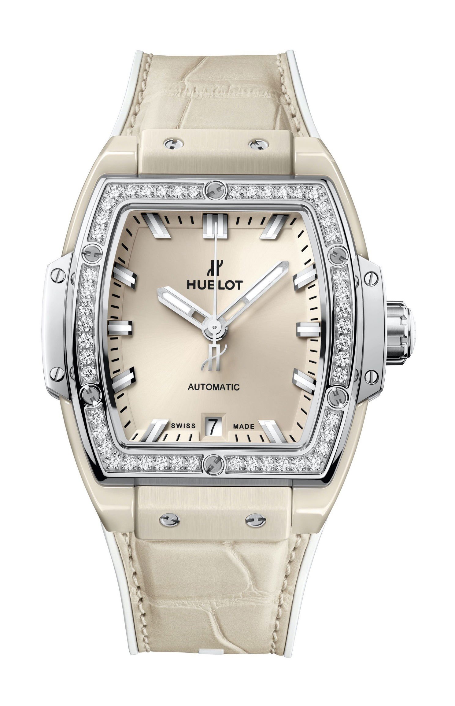 Spirit of Big Bang Beige Ceramic Titanium Diamonds