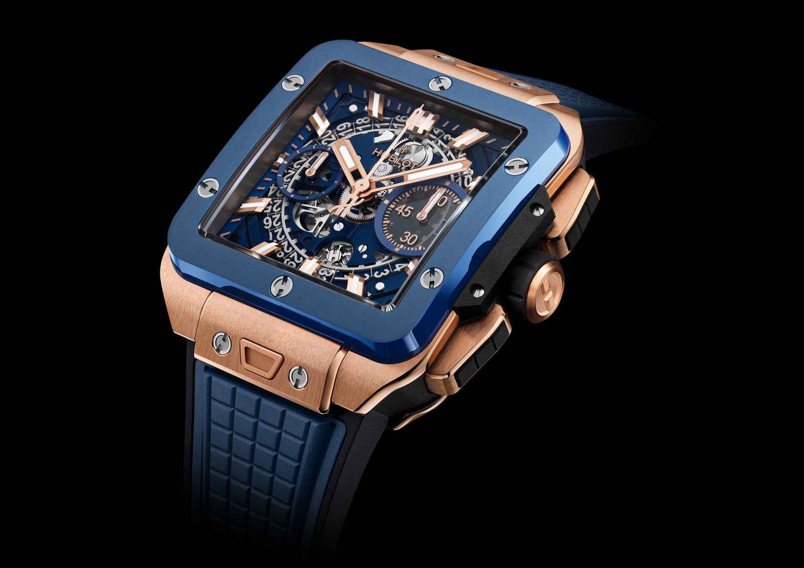 Square Bang Unico King Gold Blue Ceramic - Image 2