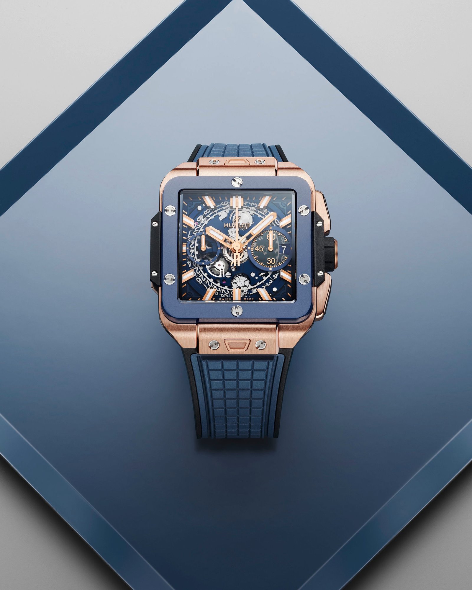 Square Bang Unico King Gold Blue Ceramic - Image 5