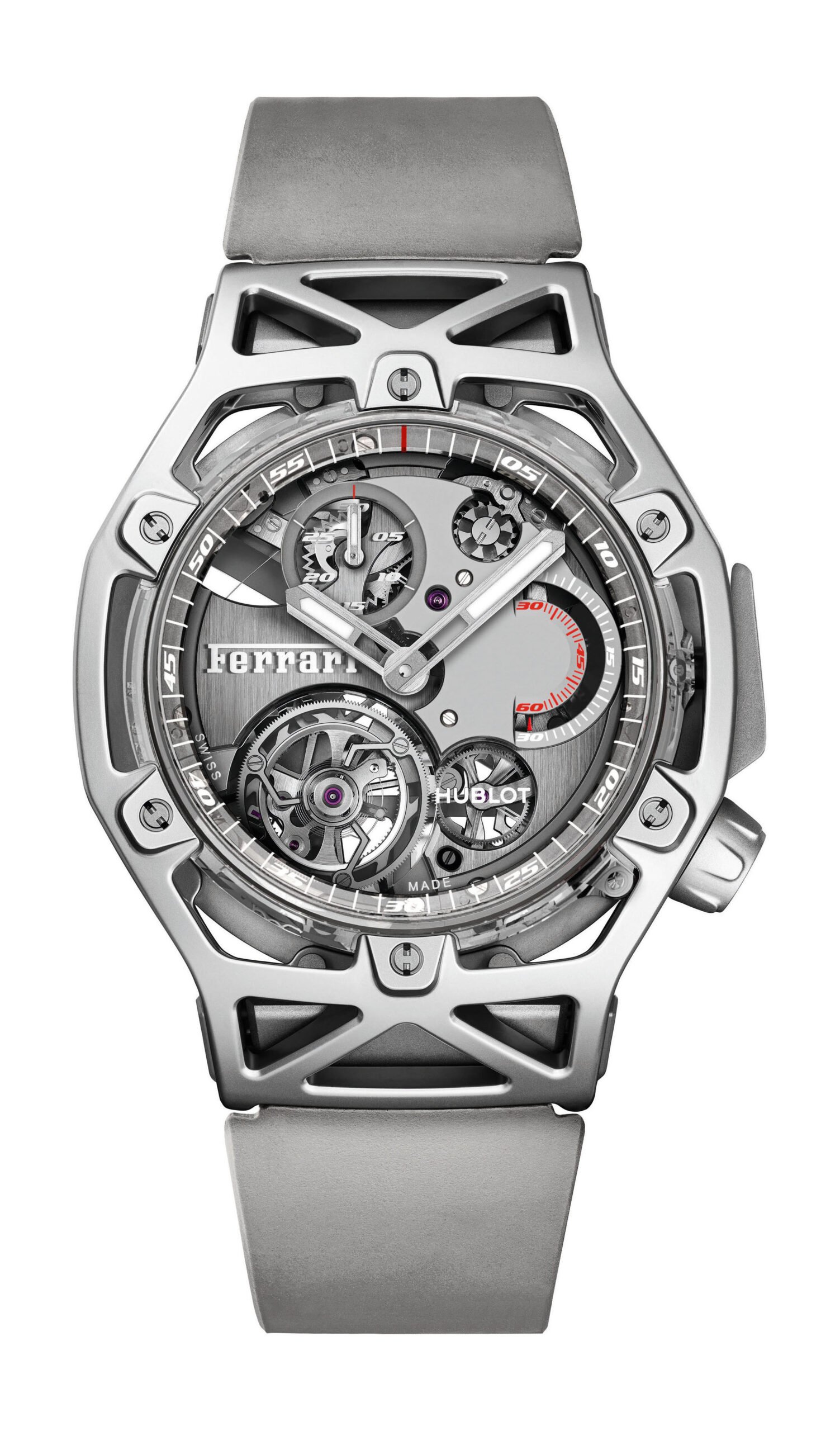 Techframe Ferrari Tourbillon Chronograph Sapphire White Gold