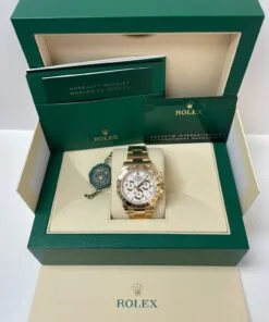 Alternative view of Rolex Yellow Gold Cosmograph Daytona 40 Watch - White Index Dial (Ref # 116508)