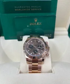 Alternative view of Rolex Everose Gold Cosmograph Daytona 40 Watch - Chocolate and Black Index Dial (Ref # 116505 )