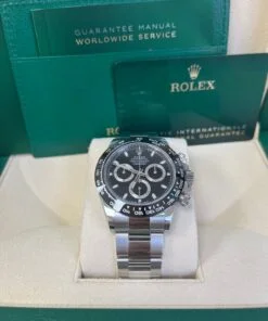 Alternative view of Rolex Daytona 40mm Stainless Steel - Black Index Dial - Ceramic Bezel (Ref# 116500LN)