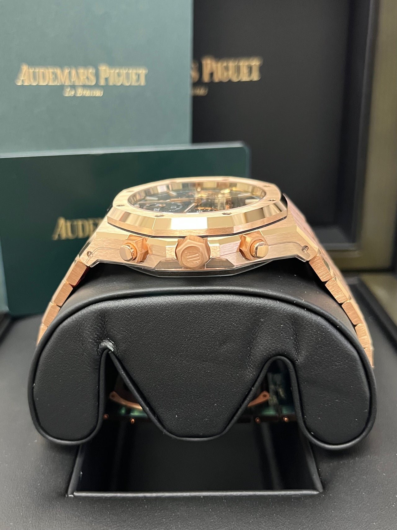 Audemars Piguet Royal Oak Chronograph 41mm Rose Gold Green Dial 26240or.oo.1320or.08 - Image 5