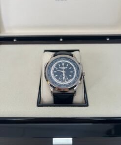 Alternative view of Patek Philippe World Time Complicated Chronograph White Gold/ Blue Dial (Ref#5930G-010)