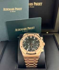 Alternative view of Audemars Piguet Royal Oak Chronograph 41mm Rose Gold Green Dial 26240or.oo.1320or.08
