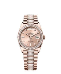 Rolex Day-Date 36 36 mm Everose gold and diamonds 128345rbr-0020