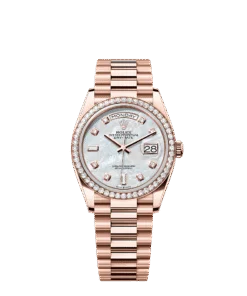 Rolex Day-Date 36 36 mm Everose gold and diamonds 128345rbr-0028