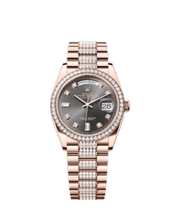 Rolex Day-Date 36 36 mm Everose gold and diamonds 128345rbr-0053