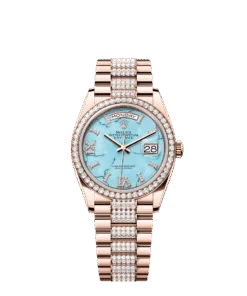 Rolex Day-Date 36 36 mm Everose gold and diamonds 128345rbr-0065