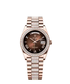 Rolex Day-Date 36 36 mm Everose gold and diamonds 128345rbr-0076