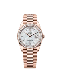 Rolex Day-Date 36 36 mm Everose gold and diamonds 128345rbr-0077
