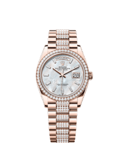 Rolex Day-Date 36 36 mm Everose gold and diamonds 128345rbr-0078