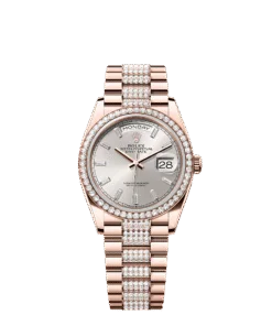 Rolex Day-Date 36 36 mm Everose gold and diamonds 128345rbr-0082
