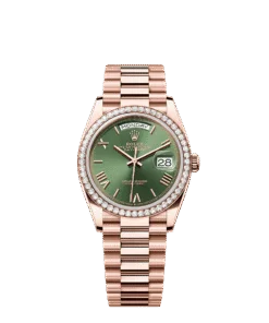Rolex Day-Date 36 36 mm Everose gold and diamonds 128345rbr-0085