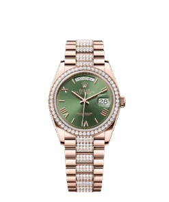 Rolex Day-Date 36 36 mm Everose gold and diamonds 128345rbr-0086