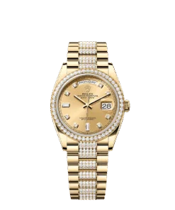 Rolex Day-Date 36 36 mm yellow gold and diamonds 128348rbr-0010