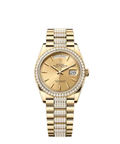 Rolex Day-Date 36 36 mm yellow gold and diamonds 128348rbr-0027