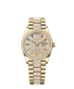 Rolex Day-Date 36 36 mm yellow gold and diamonds 128348rbr-0031