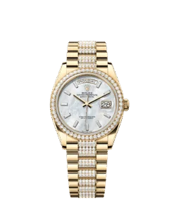 Rolex Day-Date 36 36 mm yellow gold and diamonds 128348rbr-0071