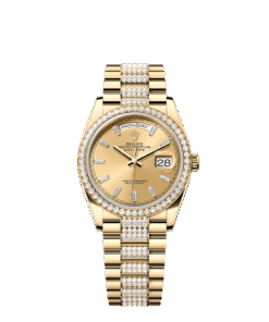 Rolex Day-Date 36 36 mm yellow gold and diamonds 128348rbr-0081