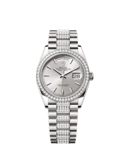 Rolex Day-Date 36 36 mm white gold and diamonds 128349rbr-0013