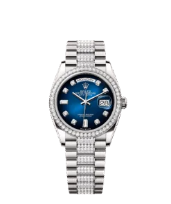 Rolex Day-Date 36 36 mm white gold and diamonds 128349rbr-0016