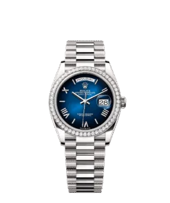 Rolex Day-Date 36 36 mm white gold and diamonds 128349rbr-0047
