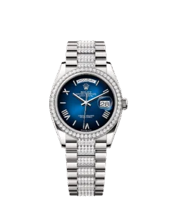 Rolex Day-Date 36 36 mm white gold and diamonds 128349rbr-0048