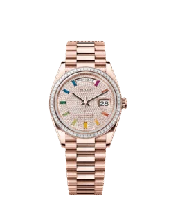 Rolex Day-Date 36 36 mm Everose gold and diamonds 128395tbr-0008