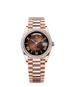 Rolex Day-Date 36 36 mm Everose gold and diamonds 128395tbr-0024