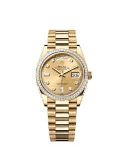 Rolex Day-Date 36 36 mm yellow gold and diamonds 128398tbr-0002