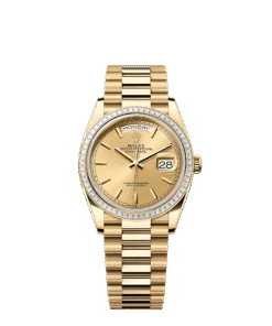 Rolex Day-Date 36 36 mm yellow gold and diamonds 128398tbr-0010