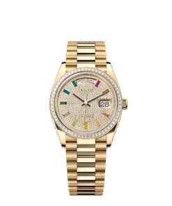 Rolex Day-Date 36 36 mm yellow gold and diamonds 128398tbr-0012
