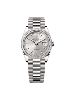 Rolex Day-Date 36 36 mm white gold and diamonds 128399tbr-0001