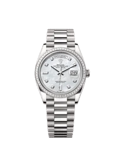 Rolex Day-Date 36 36 mm white gold and diamonds 128399tbr-0003