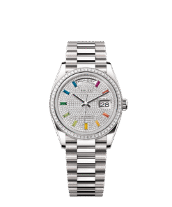 Rolex Day-Date 36 36 mm white gold and diamonds 128399tbr-0005
